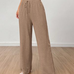 Women's Linen High Waisted Summer Baggy Pants