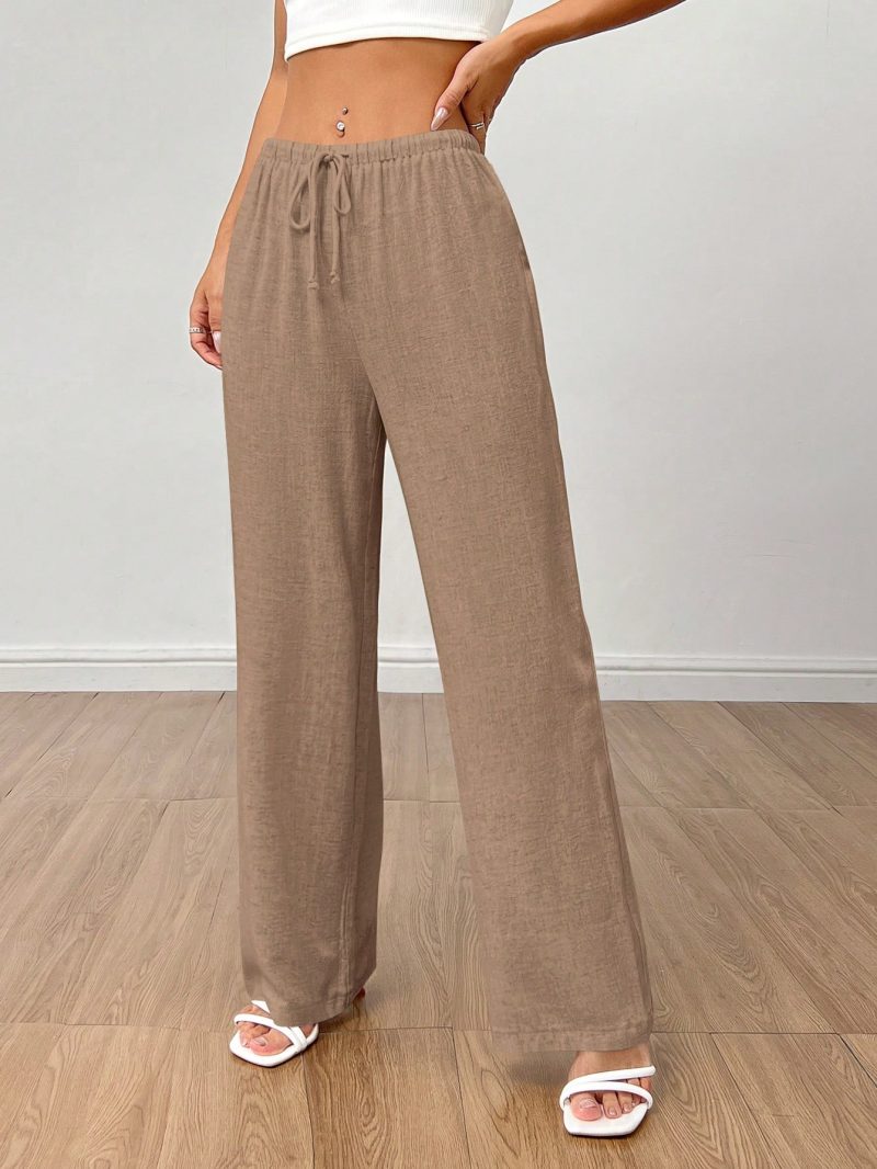 Women's Linen High Waisted Summer Baggy Pants