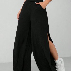 Women's Suit Pants With High Side Slits To The Thigh