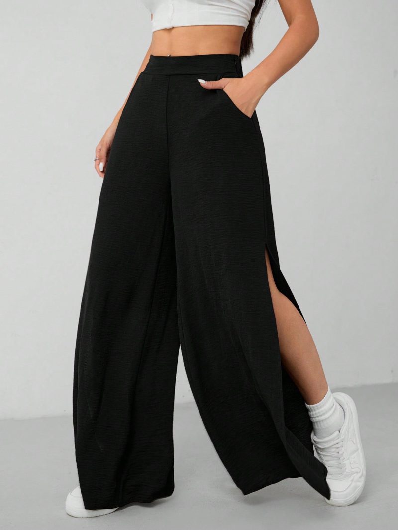 Women's Suit Pants With High Side Slits To The Thigh