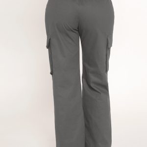 Drawstring Waist Flap Pocket Cargo Spring Pants