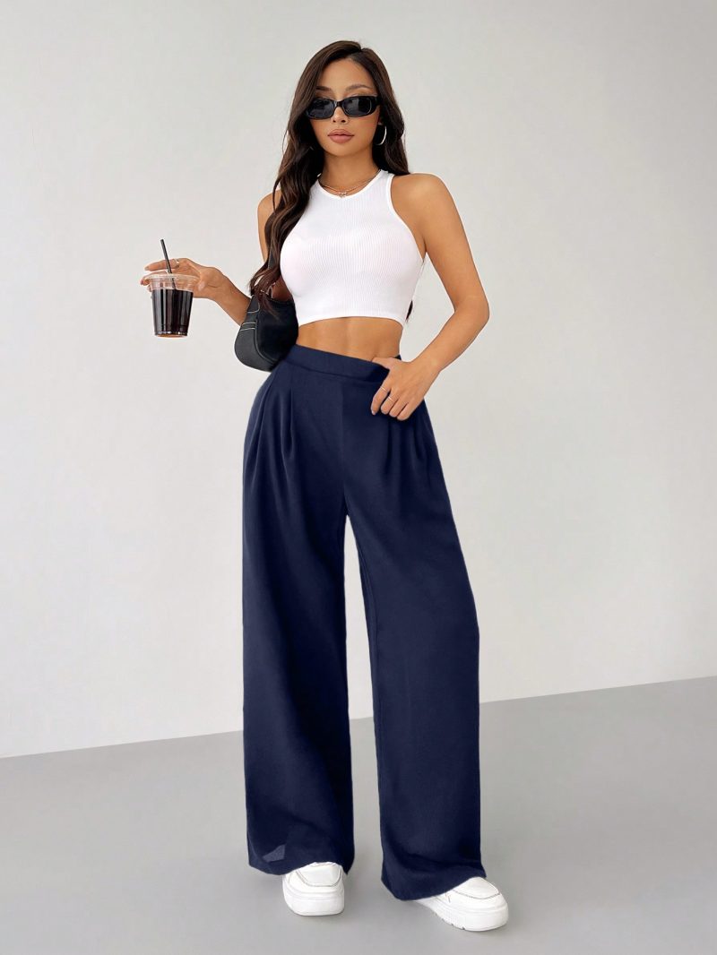 Women's Solid Color Simple Daily Basic Pants
