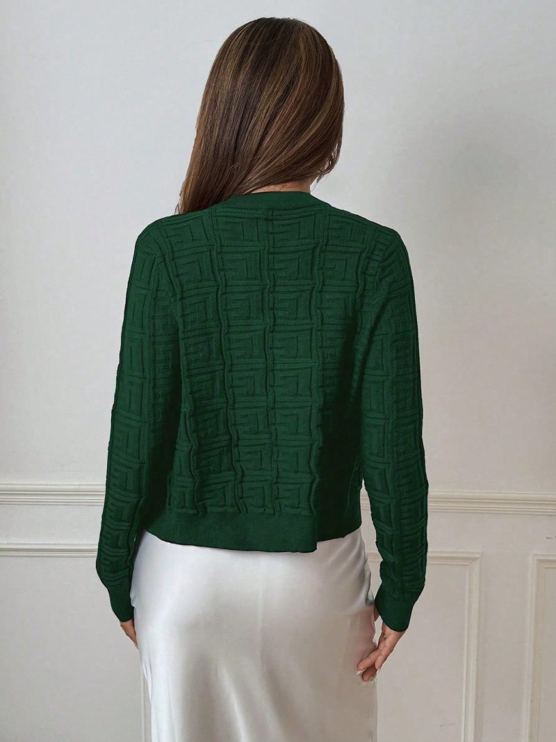 Women's Solid Color Button Front Long Sleeve Casual Blouse