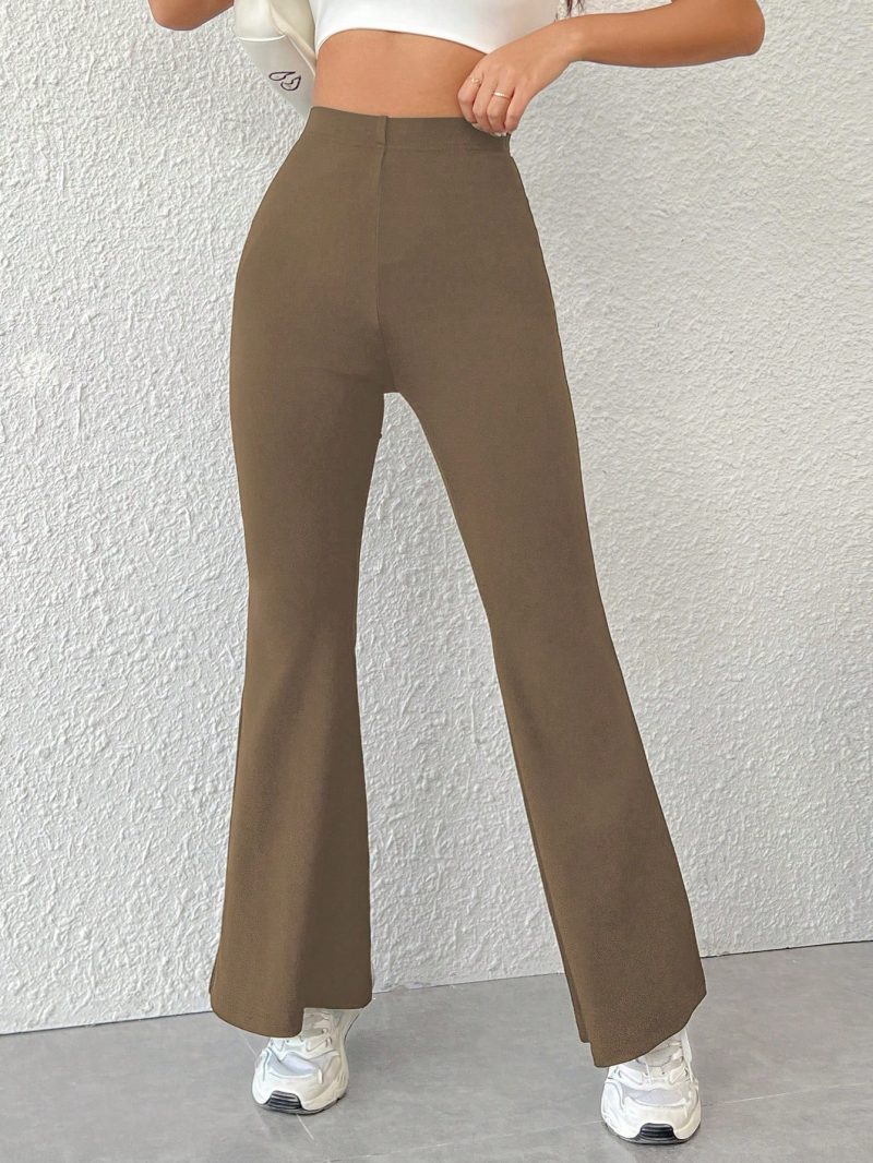 Women's Solid Color Simple Daily Flared Pants