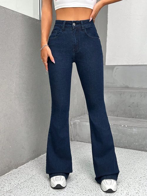 High Waist Flare Leg Jeans