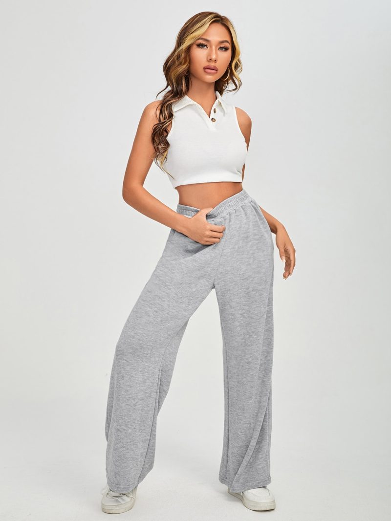 Slant Pocket Wide Leg Pants