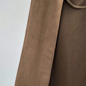 Brown Woven Women's Windbreaker Jacket Suitable For Autumn And Winter