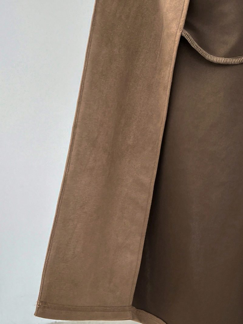 Brown Woven Women's Windbreaker Jacket Suitable For Autumn And Winter