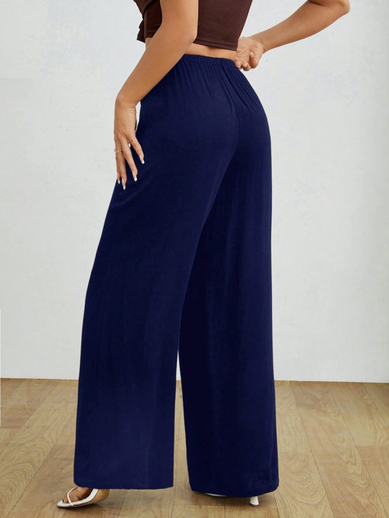 Drawstring Waist Solid Summer Pants