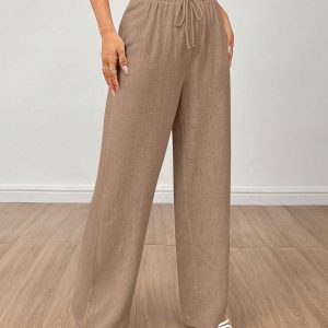 Women's Linen High Waisted Summer Baggy Pants