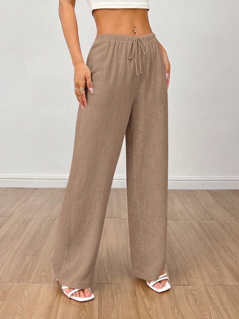 Women's Linen High Waisted Summer Baggy Pants