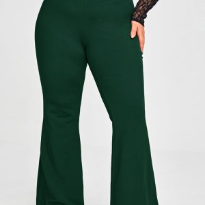 Plus Size Women High Waist Bell-Bottom Casual Fashion Pants