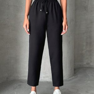 Pants With Drawstring, Slanted Pockets