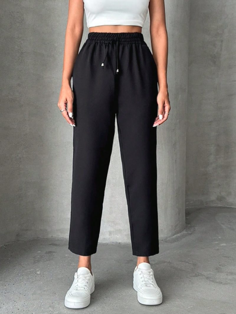 Pants With Drawstring, Slanted Pockets