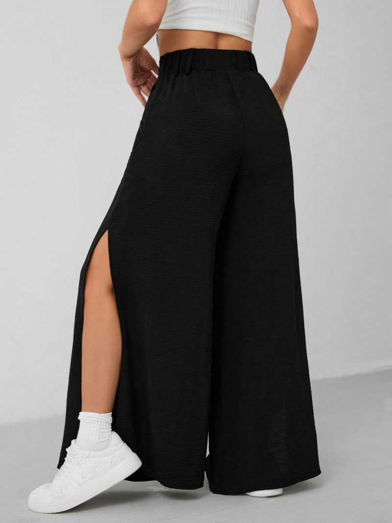 Women's Suit Pants With High Side Slits To The Thigh