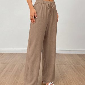 Women's Linen High Waisted Summer Baggy Pants