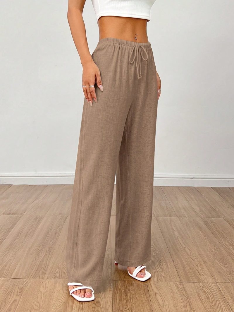 Women's Linen High Waisted Summer Baggy Pants