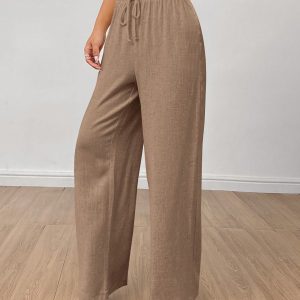 Women's Linen High Waisted Summer Baggy Pants