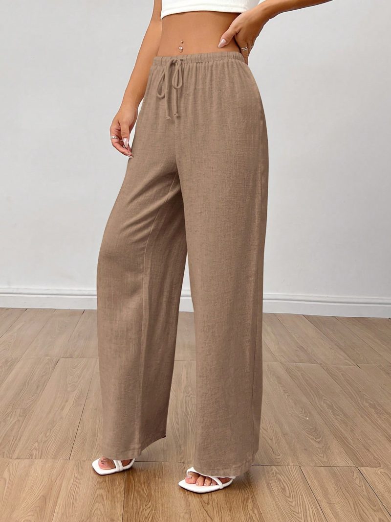 Women's Linen High Waisted Summer Baggy Pants