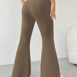 Women's Solid Color Simple Daily Flared Pants