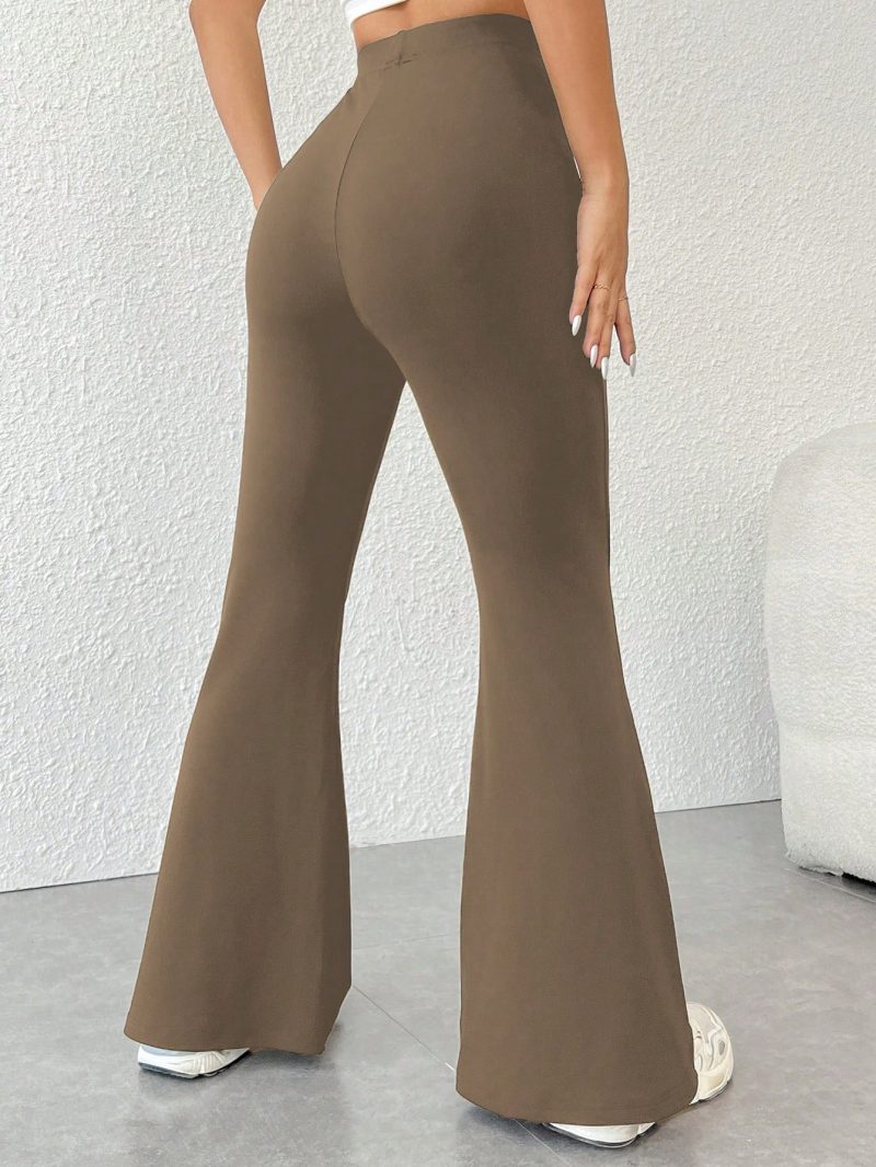 Women's Solid Color Simple Daily Flared Pants