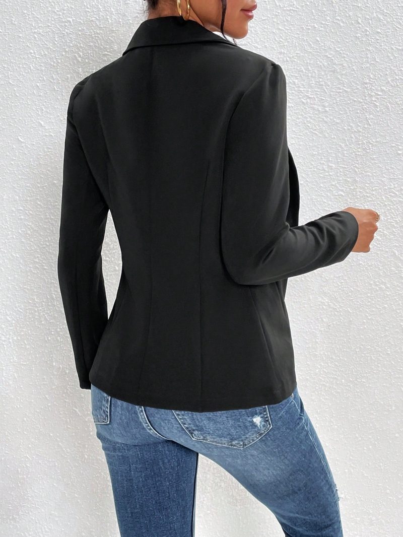 Lapel Neck Open Front Blazer