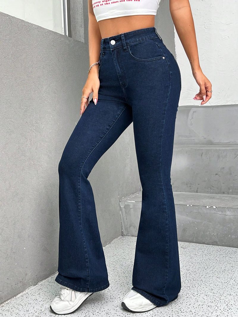 High Waist Flare Leg Jeans