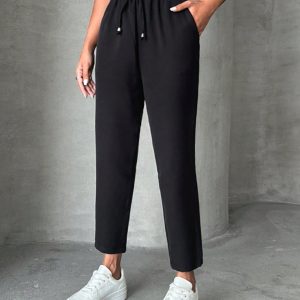 Pants With Drawstring, Slanted Pockets